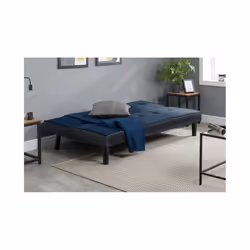 Birlea Aurora Click Clack Sofa Bed Futon Black & Denim Blue Fabric