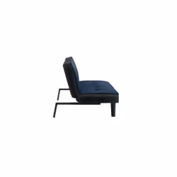 Birlea Aurora Click Clack Sofa Bed Futon Black & Denim Blue Fabric - Additional view 4