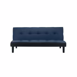 Birlea Aurora Click Clack Sofa Bed Futon Black & Denim Blue Fabric - Additional view 5