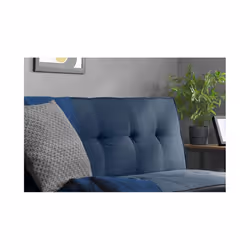 Birlea Aurora Click Clack Sofa Bed Futon Black & Denim Blue Fabric - Additional view 9