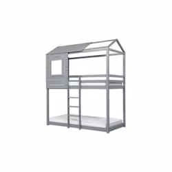 Solid Pine Bunk Beds Grey Birlea Adventure 3FT Single Bed Wood Frame