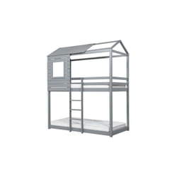 Solid Pine Bunk Beds Grey Birlea Adventure 3FT Single Bed Wood Frame