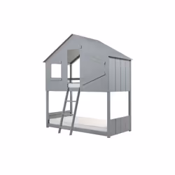 Solid Pine Bunk Beds Grey Birlea Safari 3FT Single Bed Wood Frame