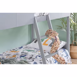 Solid Pine Bunk Beds Grey Birlea Safari 3FT Single Bed Wood Frame