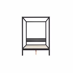 Four Poster Bed Double Birlea Mercia Black 4FT6 Solid Pine Frame Canopy - Additional view 6