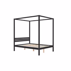 Four Poster Bed Double Birlea Mercia Black 4FT6 Solid Pine Frame Canopy - Additional view 8