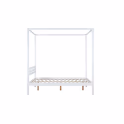 Four Poster Bed King Size Birlea Mercia White 5Ft Solid Pine Frame Canopy - Additional view 7