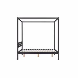 Four Poster Bed King Size Birlea Mercia Black 5Ft Solid Pine Frame Canopy - Additional view 7