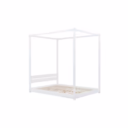 Four Poster Bed Double Birlea Darwin White 4FT6 Solid Pine Frame Canopy - Additional view 6