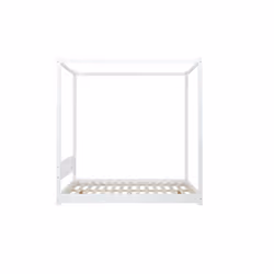 Four Poster Bed King Size Birlea Darwin White 5Ft Solid Pine Frame Canopy - Additional view 7