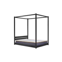 Four Poster Bed King Size Birlea Darwin Black 5Ft Solid Pine Frame Canopy