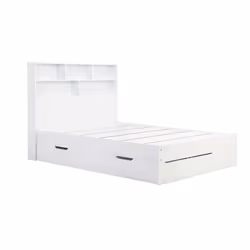 Small Double Drawer Bed Frame White Birlea Alfie 4FT Headboard Storage 120cm - Additional view 10
