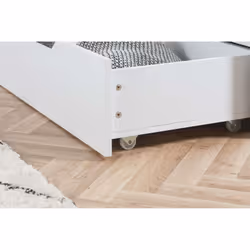 Small Double Drawer Bed Frame White Birlea Alfie 4FT Headboard Storage 120cm - Additional view 4