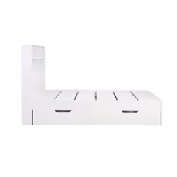 Double Drawer Bed Frame White Birlea Alfie 4FT6 Headboard Storage 135cm - Additional view 9
