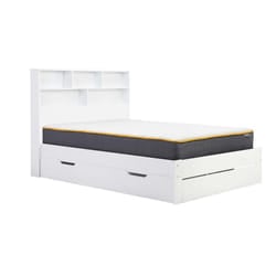 King Size Drawer Bed Frame White Birlea Alfie 5FT Headboard Storage 150cm