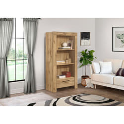 Oak Bookcase with Drawer Birlea Compton