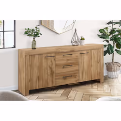 Oak Sideboard New 3 Drawer 2 Door Birlea Compton Storage Cabinet - Additional view 10