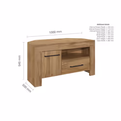 Oak Corner TV Unit Wide Birlea Compton Widescreen Entertainment Unit - Additional view 11