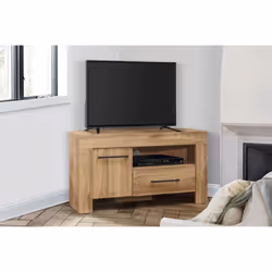 Oak Corner TV Unit Wide Birlea Compton Widescreen Entertainment Unit - Additional view 8