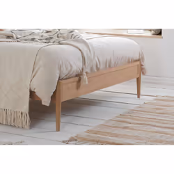 Rattan Double Bed Frame Birlea Leonie 135cm 4FT6 Oak Bedstead