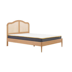 Rattan King Size Bed Frame Birlea Leonie 150cm 5FT Oak Bedstead