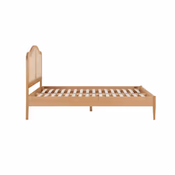 Rattan King Size Bed Frame Birlea Leonie 150cm 5FT Oak Bedstead - Additional view 9