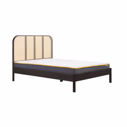 Rattan Double Bed Frame Birlea Margot 135cm 4FT6 Black Bedstead - Additional view 11