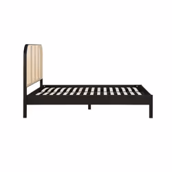 Rattan Double Bed Frame Birlea Margot 135cm 4FT6 Black Bedstead - Additional view 9