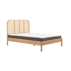 Rattan Double Bed Frame Birlea Margot 135cm 4FT6 Oak Bedstead