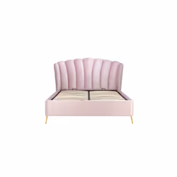 Pink King Size Ottoman Bed Frame 5FT Fabric Storage Bed Birlea Lottie Fan Design - Additional view 10