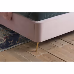 Pink King Size Ottoman Bed Frame 5FT Fabric Storage Bed Birlea Lottie Fan Design - Additional view 7