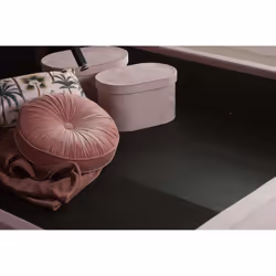 Pink King Size Ottoman Bed Frame 5FT Fabric Storage Bed Birlea Lottie Fan Design - Additional view 8
