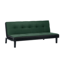 Green Velvet Sofa Bed Birlea Aurora 3 Seater Settee Emerald Fabric Retro