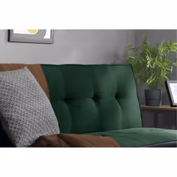 Green Velvet Sofa Bed Birlea Aurora 3 Seater Settee Emerald Fabric Retro