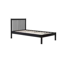 Black Single Bed Frame 3FT Bedstead Birlea Nova Solid Wood Shaker Design