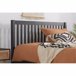 Black Single Bed Frame 3FT Bedstead Birlea Nova Solid Wood Shaker Design