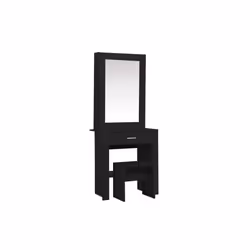 Black Dressing Table with Mirror Birlea Evelyn Sliding Vanity Desk Make Up - Additional view 10