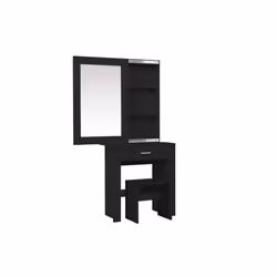 Black Dressing Table with Mirror Birlea Evelyn Sliding Vanity Desk Make Up - Additional view 11