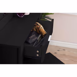 Black Dressing Table with Mirror Birlea Evelyn Sliding Vanity Desk Make Up