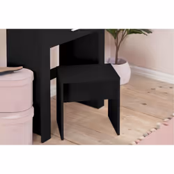 Black Dressing Table with Mirror Birlea Evelyn Sliding Vanity Desk Make Up - Additional view 5