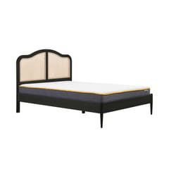 Rattan King Size Bed Frame Birlea Leonie 150cm 5FT Black Bedstead