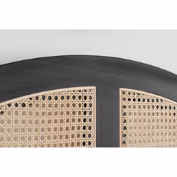 Rattan Super King Size Bed Frame Birlea Leonie 180cm 6FT Black Bedstead - Additional view 6