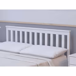 White Double Bed Frame 4FT6 Bedstead Birlea Oxford Solid Wood Shaker Design - Additional view 2