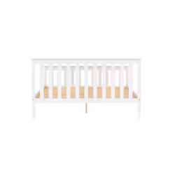 White Double Bed Frame 4FT6 Bedstead Birlea Oxford Solid Wood Shaker Design - Additional view 5