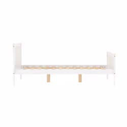 White Double Bed Frame 4FT6 Bedstead Birlea Oxford Solid Wood Shaker Design - Additional view 7