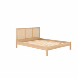 King Size Rattan Bed Frame Brown Oak Birlea Croxley 5FT King 150cm