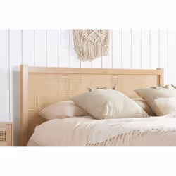 King Size Rattan Bed Frame Brown Oak Birlea Croxley 5FT King 150cm