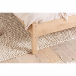 King Size Rattan Bed Frame Brown Oak Birlea Croxley 5FT King 150cm - Additional view 5