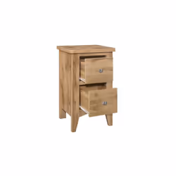 Bedside 2 Drawer Cabinet Oak Birlea Hampstead Bedroom Nightstand Side Table - Additional view 4
