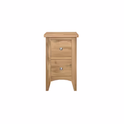 Bedside 2 Drawer Cabinet Oak Birlea Hampstead Bedroom Nightstand Side Table - Additional view 5
